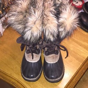 Sorel Waterproof boots with removable liner.